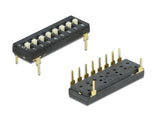 Delock DIP-Schalter Tri-State 8-stellig 2,54 mm Rastermaß THT vertikal schwarz 2 Stück