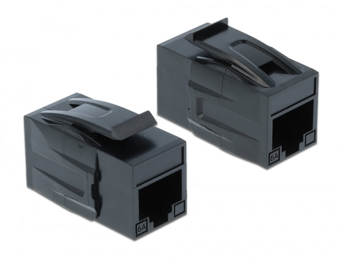 Delock Keystone Modul RJ45 Buchse > RJ45 Buchse Cat.6A UTP schwarz
