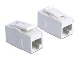 Delock Keystone Modul RJ45 Buchse > RJ45 Buchse Cat.6A UTP weiß