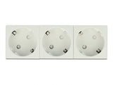 Delock Easy 45 Schutzkontakt-Steckdose 3-fach 45°-Anordnung 45 x 45 mm 5 Stück