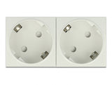 Delock Easy 45 Schutzkontakt-Steckdose 45°-Anordnung 2-fach erweiterbar 45 x 45 mm 5 Stück