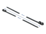 Delock Kabelbinder mit Befestigungsöse L 400 x B 7,6 mm schwarz 10 Stück