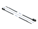 Delock Kabelbinder mit Befestigungsöse L 300 x B 4,8 mm schwarz 10 Stück