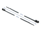 Delock Kabelbinder mit Befestigungsöse L 200 x B 4,8 mm schwarz 10 Stück