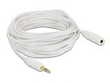 Delock Klinkenverlängerungskabel 3,5 mm 3 Pin Stecker > Buchse 5 m weiß