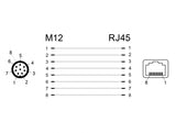 Delock Netzwerkadapter M12 A-kodiert 8 Pin Stecker zu RJ45 Buchse