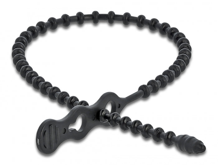 Delock Blitzbinder wiederverwendbar L 310 x B 4,5 mm schwarz 10 Stück