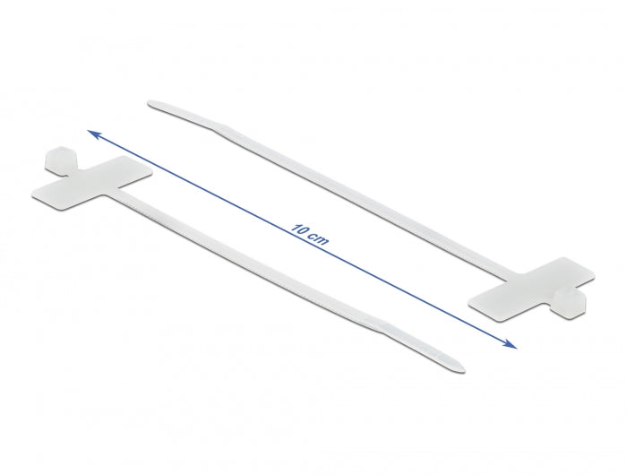 Delock Kabelbinder mit Beschriftungsfeld L 100 x B 2,5 mm weiß 10 Stück