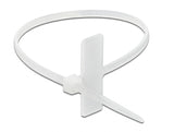 Delock Kabelbinder mit Beschriftungsfeld L 100 x B 2,5 mm weiß 10 Stück