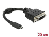 Delock Adapter HDMI Micro-D Stecker zu DVI 24+5 Buchse 20 cm