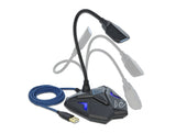 Delock Desktop USB Gaming Mikrofon mit Schwanenhals und Mute Button