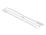 Delock Kabelbinder mit Beschriftungsfeld L 190 x B 4,8 mm weiß 10 Stück