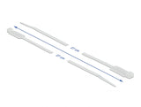 Delock Kabelbinder mit Beschriftungsfeld L 300 x B 4,8 mm weiß 10 Stück