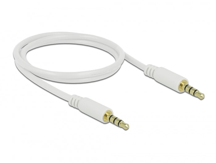 Delock Kabel Klinke 3,5 mm 4 Pin Stecker > Stecker 1 m