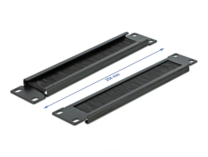 Delock 10″ Kabelmanagement Bürstenleiste 1 HE schwarz