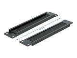 Delock 10″ Kabelmanagement Bürstenleiste 1 HE schwarz