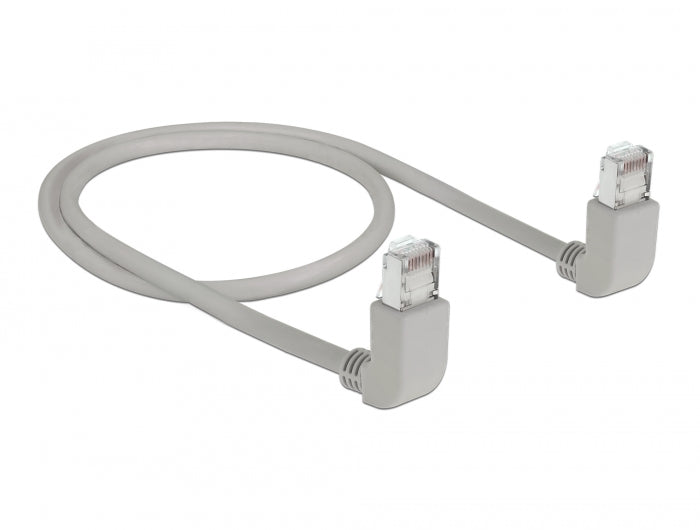 Delock Netzwerkkabel RJ45 Cat.5e SF/UTP oben / oben gewinkelt 0,5 m