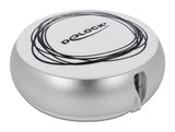Delock USB 2 in 1 Aufrollkabel Typ-A zu Micro-B und USB-C™ weiß / silber