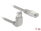 Delock Netzwerkkabel RJ45 Cat.5e SF/UTP oben gewinkelt / gerade 1 m