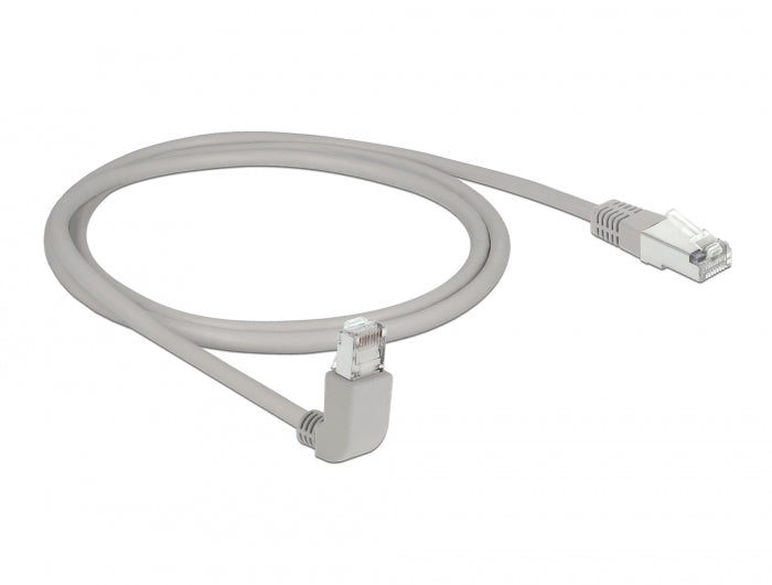 Delock Netzwerkkabel RJ45 Cat.5e SF/UTP oben gewinkelt / gerade 1 m