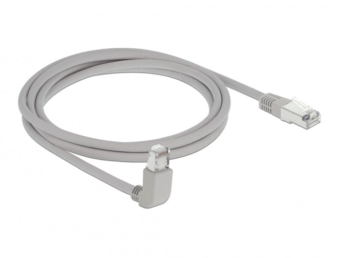 Delock Netzwerkkabel RJ45 Cat.5e SF/UTP oben gewinkelt / gerade 2 m
