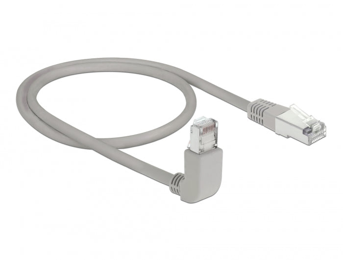 Delock Netzwerkkabel RJ45 Cat.6 S/FTP oben gewinkelt / gerade 0,5 m