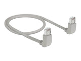 Delock Netzwerkkabel RJ45 Cat.6A S/FTP oben / oben gewinkelt 0,5 m