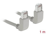 Delock Netzwerkkabel RJ45 Cat.6A S/FTP oben / oben gewinkelt 1 m