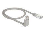 Delock Netzwerkkabel RJ45 Cat.6A S/FTP oben gewinkelt / gerade 0,5 m