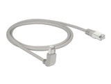 Delock Netzwerkkabel RJ45 Cat.6A S/FTP oben gewinkelt / gerade 1 m