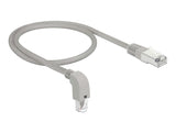 Delock Netzwerkkabel RJ45 Cat.6A S/FTP unten gewinkelt / gerade 0,5 m