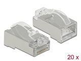 Delock RJ45 Crimp+Cut+Curve Stecker Cat.6 STP 20 Stück