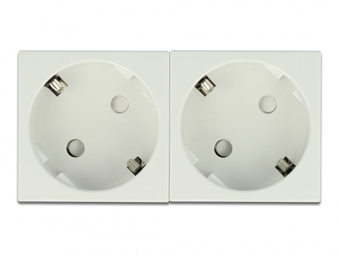 Delock Easy 45 Schutzkontakt-Steckdose 2-fach 45°-Anordnung 45 x 45 mm 5 Stück