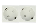 Delock Easy 45 Schutzkontakt-Steckdose 2-fach 45°-Anordnung 45 x 45 mm 5 Stück
