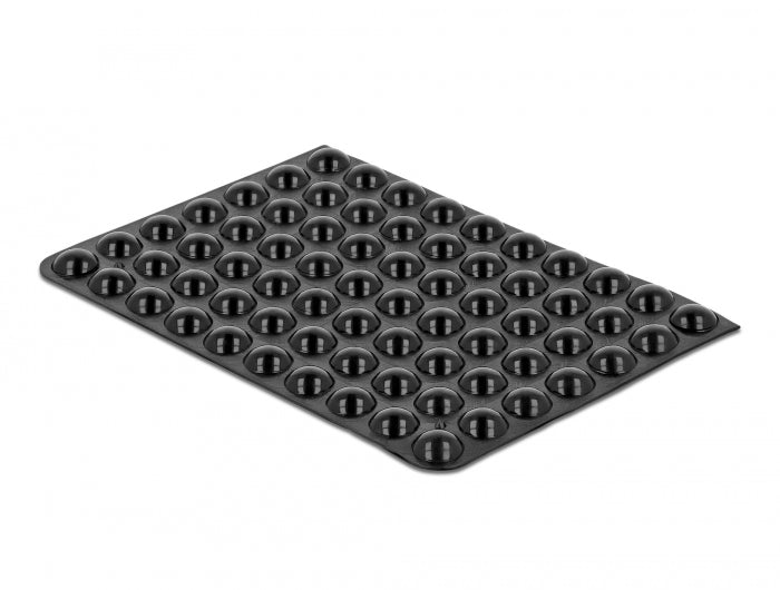 Delock Gummifüße rund selbstklebend 8 x 3 mm 70 Stück schwarz