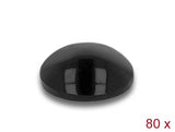 Delock Gummifüße rund selbstklebend 6 x 2 mm 80 Stück schwarz