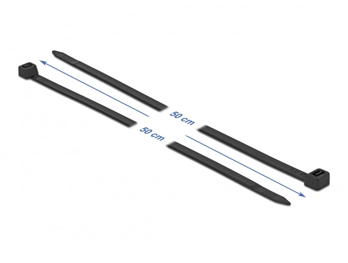 Delock Kabelbinder L 500 x B 8,8 mm 10 Stück schwarz
