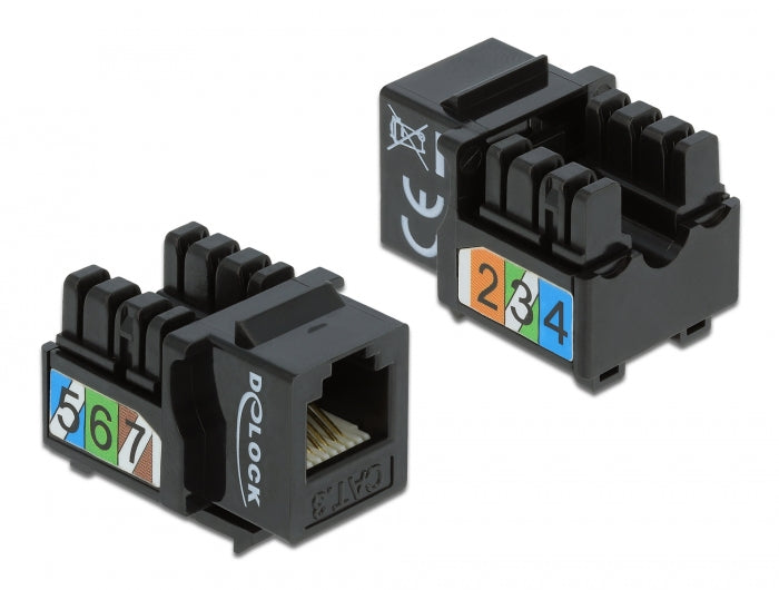 Delock Keystone Modul RJ12 Buchse > LSA Cat.3 UTP schwarz