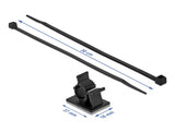 Delock Kabelklemme 37 x 18 mm mit Kabelbinder L 300 x B 4,8 mm schwarz