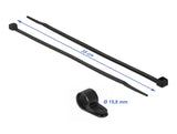 Delock Befestigungsschelle 15,8 mm mit Kabelbinder L 350 x B 4,8 schwarz