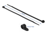 Delock Befestigungsschelle 12,7 mm mit Kabelbinder L 300 x B 4,8 schwarz