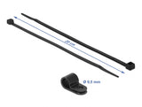 Delock Befestigungsschelle 9,5 mm mit Kabelbinder L 200 x B 4,8 schwarz