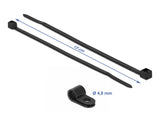 Delock Befestigungsschelle 4,8 mm mit Kabelbinder L 150 x B 2,5 schwarz