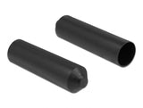Delock Endkappen mit Innenkleber 70 x 20 mm 2 Stück schwarz