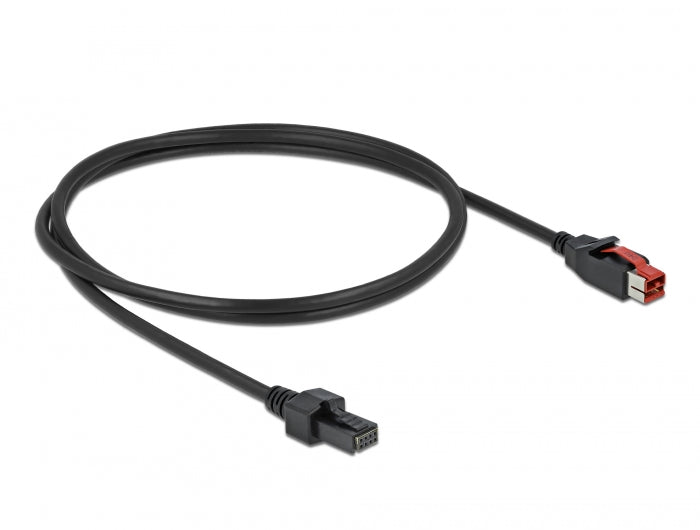 Delock PoweredUSB Kabel Stecker 24 V zu 2 x 4 Pin Stecker 1 m für POS Drucker und Terminals
