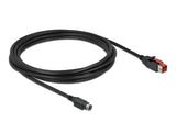 Delock PoweredUSB Kabel Stecker 24 V zu Mini-DIN 3 Pin Stecker 3 m für POS Drucker und Terminals
