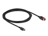 Delock PoweredUSB Kabel Stecker 24 V zu Mini-DIN 3 Pin Stecker 2 m für POS Drucker und Terminals