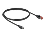 Delock PoweredUSB Kabel Stecker 24 V zu Mini-DIN 3 Pin Stecker 1 m für POS Drucker und Terminals