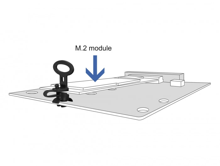 Delock Abstandshalter für Platine schwarz 10 Stück