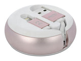 Delock USB Aufrollkabel Typ-A zu Lightning™ weiß / rosé